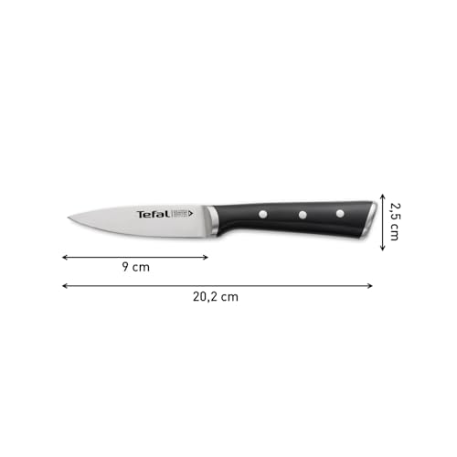 Tefal Ice Force Peeling Knife 9 cm | German Stainless Steel, Ice Force Technology -80 °C, Precise Cutting, Riveted Handle, Corrosion Resistant and Dishwasher Safe