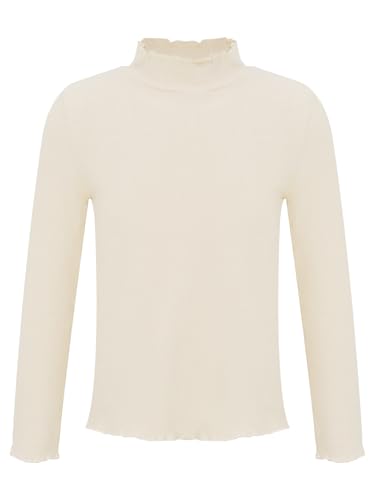 JanJean Kids Girls Boys Pullover Tops Undershirts Slim Fit Basic Layering T Shirt Long Sleeve Tees Plain Tunic Blouse