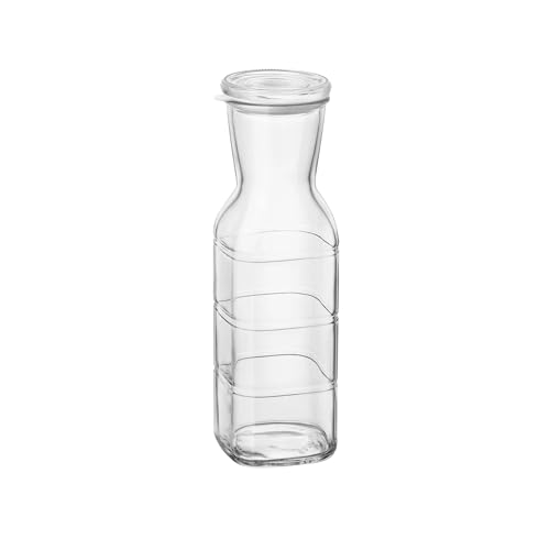 Bormioli Rocco Frigoverre Future 33.75 Oz. All Glass Pitcher With Airtight Lid, Made From Durable Glass, Dishwasher Safe, Made In Italy.