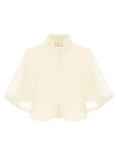 Jelory Kids Girls Chiffon Shawl Wraps Sheer Mesh Cropped Bolero Cardigan Shrugs Flower Girl Dress Cover Up