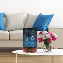 Diffusers For Essential Oils,Asawasa Essential Oil Diffuser With Waterless Auto Shut-Off, Metal Art Aromatherapy Humidifier With Multi Color Changed Night Light,Ideal For Home Spa Yoga (Hummingbird) #TOP5