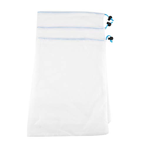 Sacos de Frutas Fuertes de 11 Piezas, Bolsa de Almacenamiento, Bolsas de Malla con cordón, Bolsa de Compras, Saco de Frutas, Lavable para Verduras, Juguetes de Frutas Cover