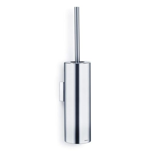 Image of blomus Wall-Mounted Toilet, matt Brushed, Closed, Silver, H 46 cm, L 11 cm, O 9 cm