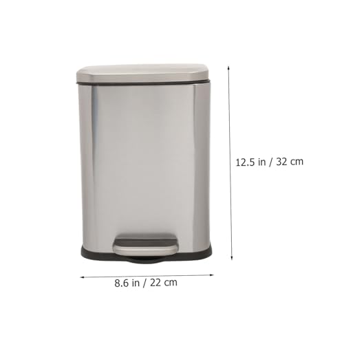 Caneca de basura con pedal de acero inoxidable miniatura 2