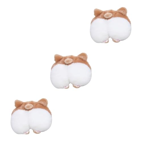VICASKY 3 Pecas travesseiro de pelúcia Almofada de pelúcia corgi Almofada multifuncional de corgi tr