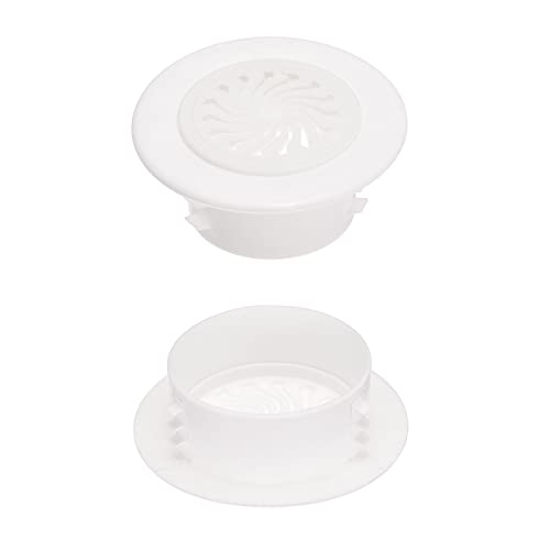 DTGN 3.07"x1.38"(ODxT) Round Vent Cover, 2Pack, Good for Bedroom Bathroom 2"-2.3" Dia Vent Hole