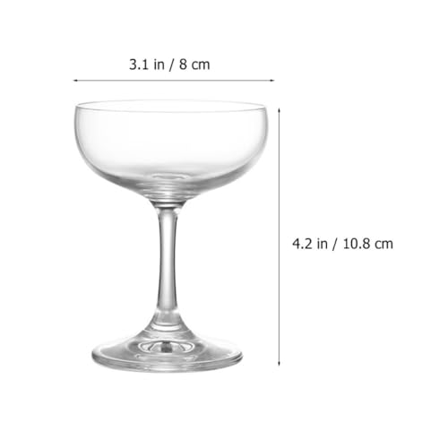Vasos Martini Vintage para fiestas en casa con diseño exquisito de vidrio Tofficu 2 uds 3