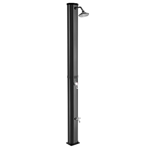 Vevor Ducha Solar Exterior 40 Litros Duchas De Jardín 217X20X19 Cm Ducha Solar Piscina Exterior Con Cabezales De Ducha Dobles, Material Pvc, Grande Temperatura Hasta 60° C Para Piscina, Camping, Negro