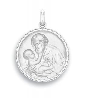 Médaille Argent Saint Joseph bijou chrétien discret pour le travail et la vie quotidienne