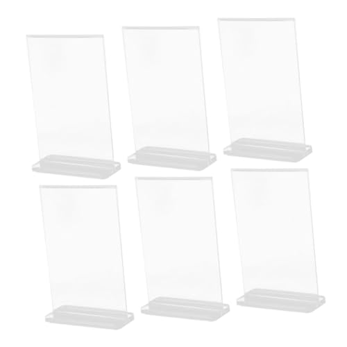Présentoirs acryliques résistants à base stable pour affichage transparent