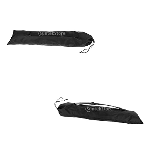 CALANDIS™ 2pcs Foldable Alpenstock Hiking Walking Stick Storage Pouch Carry Bag Black | Walking & Trekking Sticks | Hiking Gear | & Hiking | Outdoor Sports