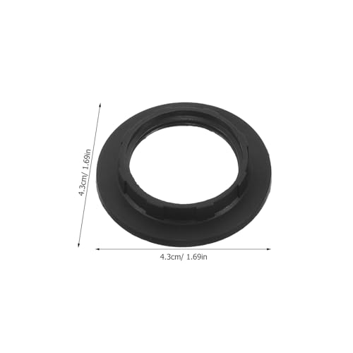 Gadpiparty 50Pcs Black Plastic Lamp Shade Collar Rings E12 E14 Threaded Retainer Adapter 32/33Mm Diameter Lamp Socket Holder for Ceiling and Table Light Fixtures