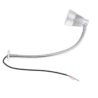 MERISHOPP Wall Mounted Reading Light Flexible Gooseneck LED Sconce Lamp Silver Metal Parts & Accessories | Boat Parts | Electrical & Lighting