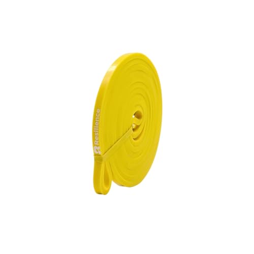 RESILIENCE Bandas de Resistencia, Bandas de dominadas, Calistenia, Dominadas asistidas, Bandas elásticas para Estiramiento, Yoga, Pilates y Fisioterapia, Entrenamiento en casa y Gimnasio. (Amarillo)