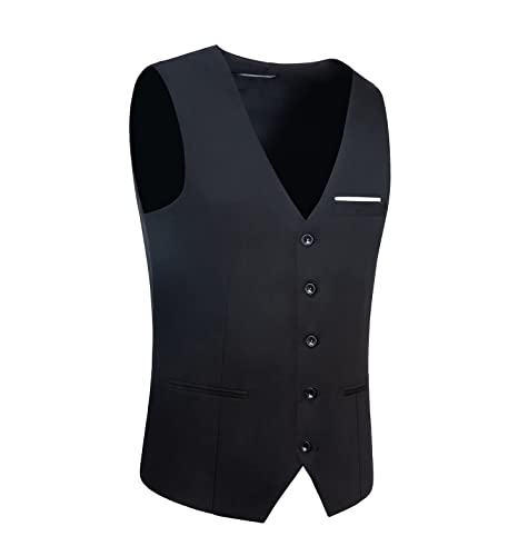 Men's Suits Vest V-Neck Sleeveless Slim Fit Jacket Groomman Casual Suit Vests for Wedding Formal Party Tuxedo for Men4