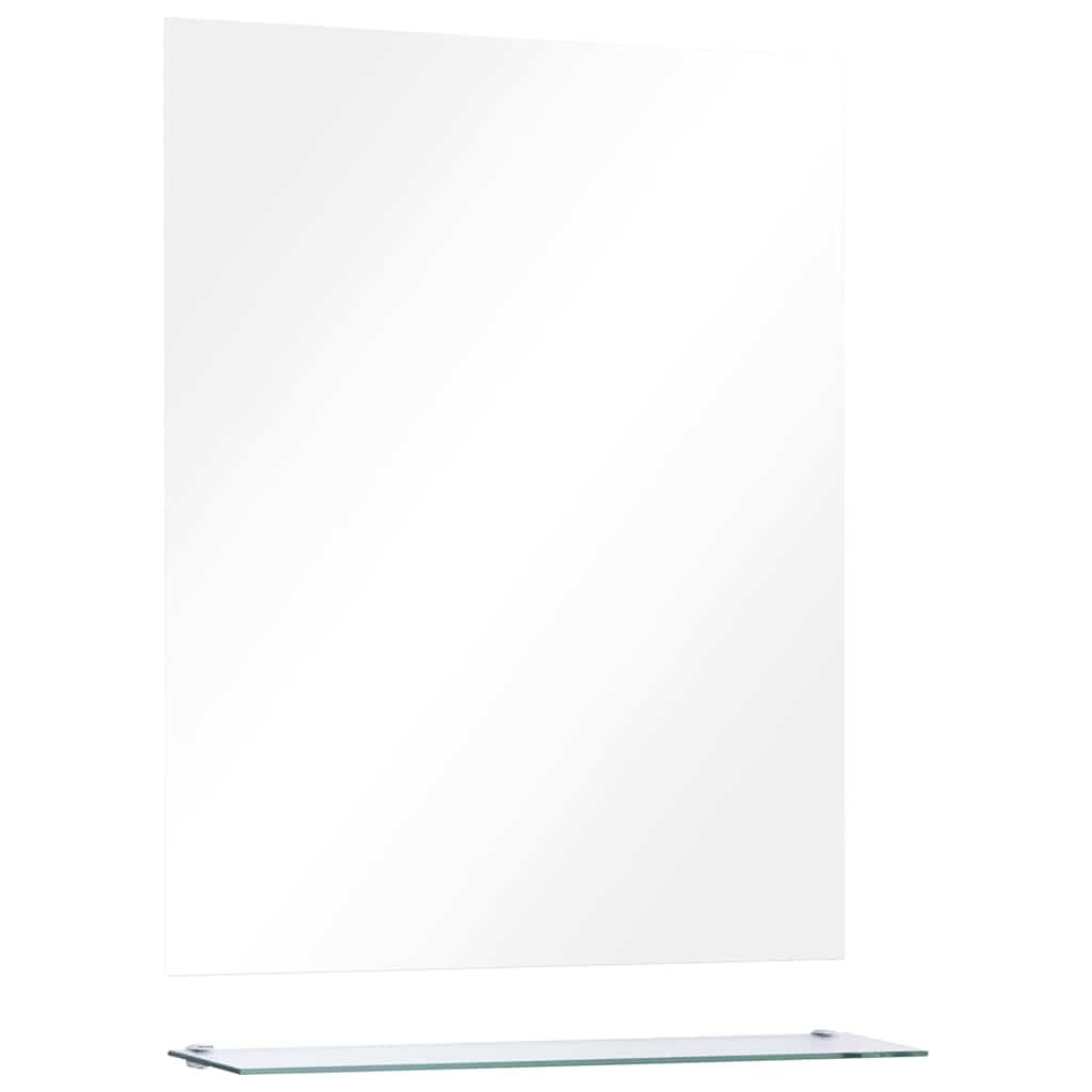 KGHFDVB Wall Mounted Mirror with Shelf 50x60 cm Tempered Glass for Bathroom, Living Room, or Bedroom