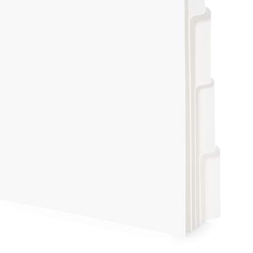 Blue-Summit-Supplies-3-Ring-Binder-Dividers-with-Reinforced-Edge-15-Cut-Tabs-Letter-Size-3-Hole-Punch-Section-Index-Dividers-for-Binders-White-100-Page-Divider-Pack