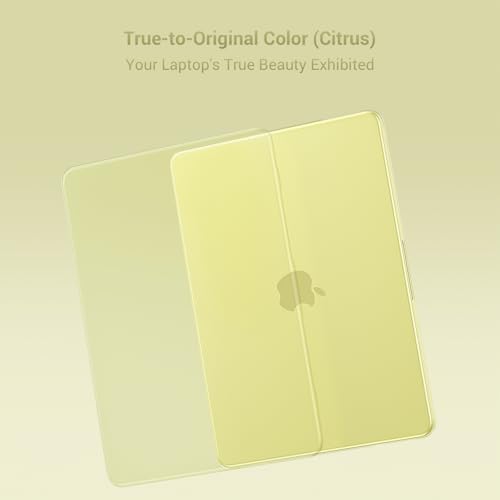 Image of MOSISO Compatible with MacBook Neo Case 13 inch 2026 Release Model A3404 with A18 Pro Chip, 4 in 1 Kit Precision Fit Crack & Scratch Resistant Protective Hard Shell Case Cover, Citrus