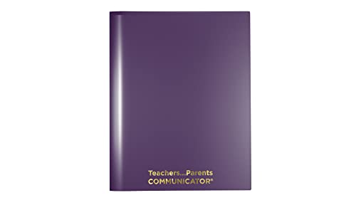 Nicky's Folder® English Communicator, Parent-Teacher Folder, Patented Tear-Resistant, Flexible Plastic, 2 Inside Pockets, 2 Exterior Sleeves, Letter Size Paper, Single Color (24 Pack)(Metallic Violet)