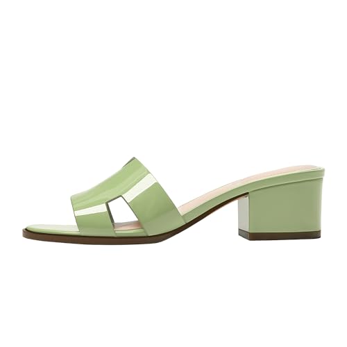 Image of Women's Chunky Open Toe Low Block Heels Kitten Dressy Heels for Women Low Heel Sandals for Women Summer Comfy Heels