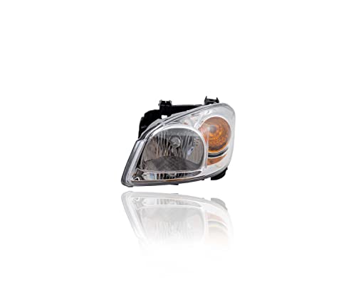 Headlight Assembly - Eagle Eye Compatible/Replacement for 22740621 05-08 Chevrolet Cobalt Base/LS/LT, 06-07 LTZ, 08-08-Sport, 05-10 SS-2.4L, 07-09 Pontiac G5 - Clear With Bracket & Cap, Left