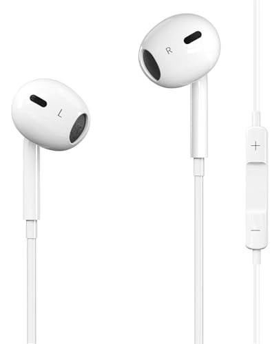 Kyxoovex USB C Kopfhörer HiFi-Stereo-In-Ear-Kopfhörer mit Mikrofon & Lautstärkeregle