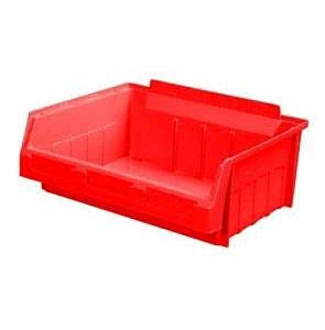 SB-5 Bin Material Handling Spare Parts Storage Box, Red - Durable Hardware Organizer for Components, Tools, and Small Parts, Ideal for Workshop, Garage, and Industrial Use