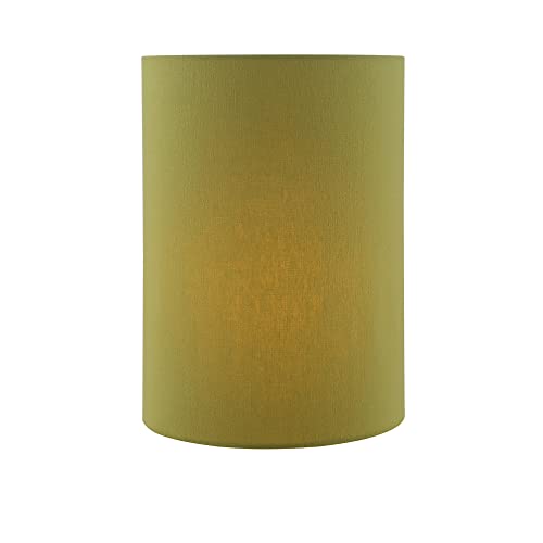 Image of Aspen Creative 31305 Contemporary Drum (Cylinder) Shaped Spider Construction Lamp Shade in Mustard Green, 8 inch wide (8 inch x 8 inch x 11 inch)