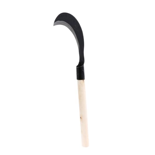 Sosoport Gardening Grass Long Handle Manganese Scythe Durable Weeding Tool with Comfortable Grip for Efficient Plant Cultivation and Lawn Care