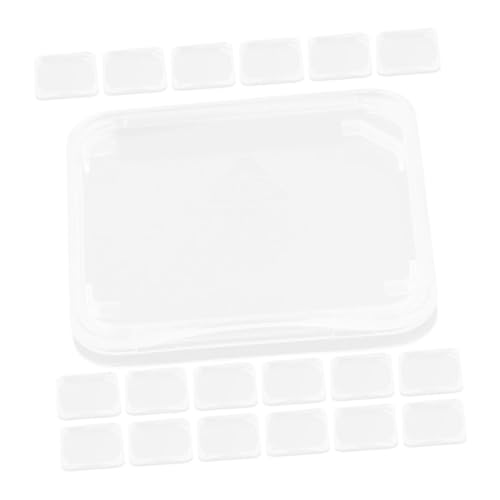PHENOFICE 50個メモリカード収納ケース 透明素材の小型カードプロテクター 衝撃防止仕切り付きコンパクトボックス 旅行用多機能ストレージ 軽量で持ち運び便利
