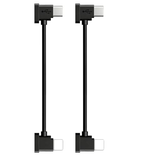2 Pack IOS Lighting to Micro USB Data Cable for DJI Spark DJI Mavic Pro/Mini 1st & SE/2 Series/Air 1st Drone Controller Link for IOS Phone 14 13 12 11 Pro Max IOS Pad 9th/8th/7th/6th/5th Gen