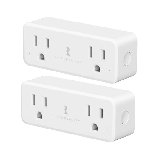THIRDREALITY Smart Dual Plug 2 Pack, Zigbee 2-in-1 Smart Outlet w...