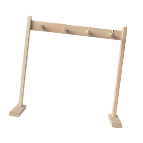 Colaxi Chime Stand Chime Holder Wood Professional Easy Assembly Display Rack Gong Stand for Tea Room Yoga Bedroom Exhibition Desktop