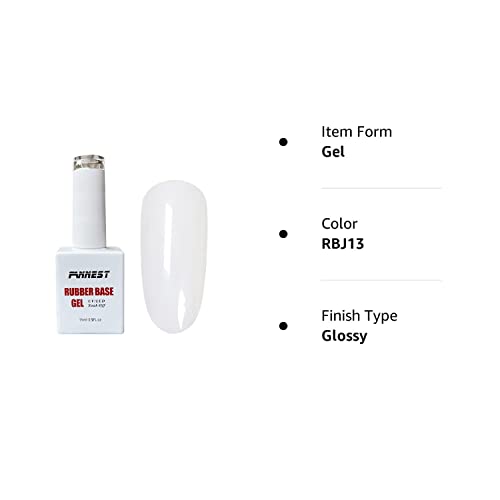 Fannest Milky White Gel Nail Polish,Rubber Builder Bs,Brush Ase Gel For Nailon Extension/Strengthen Gel Polish,Rubber Gel For Nails(Cream) #TOP6