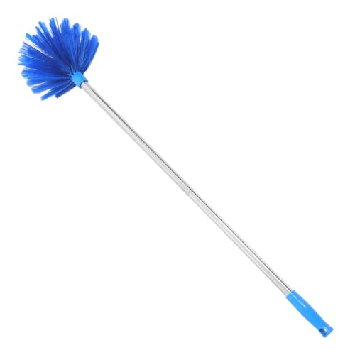 PLAFOPE Plumero Quitamanchas para Telarañas Extensible 0,9 m con Varilla De Acero Ligero Adaptable para Limpieza Interior y Exterior, Cepillo Web Desmontable para Ventiladores y Techos Altos