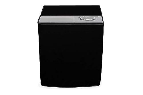 Image of DREAM FASHION Semi-Automatic Washing Machine Cover (7 Kg - 7.5 Kg) Semi-Automatic Machine -Black