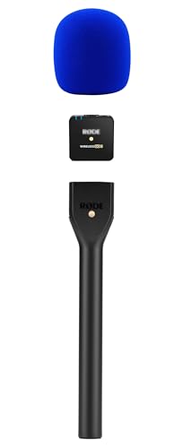 LEFXMOPHY Go Mic Foam for Rode Interview GO Handheld Adaptor for Rode Go II/ME/PRO Wireless Lav Mic, Blue Pop filter Microphone Windscreen Cover Windshield - Thumbnail 2