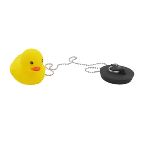 Tappo per Vasca da Bagno, in Gomma, Motivo Cartone Animato, con Catena, Tappo Universale per Vasca da Bagno, lavandino, Doccia, Tappo di Scarico Universale Samuliy