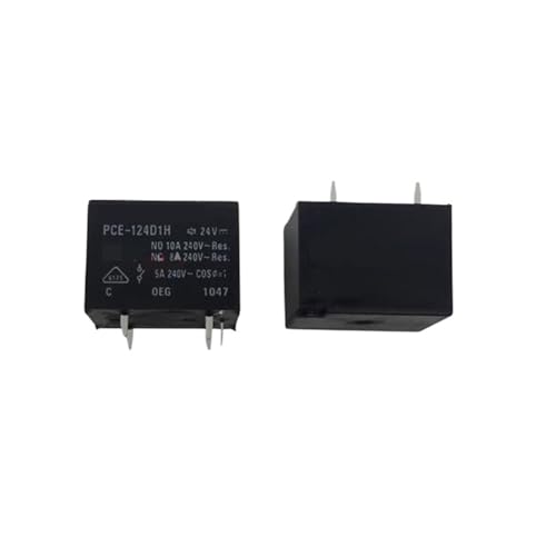 Relais PCE-124D1H 24V CC 5 broches composant électronique de commutation (Pack 20pcs)