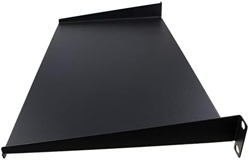 [Twin Pack] Fixed Cantilever Shelf 1U 250mm Deep Black 19 inch Data Cabinet Rack