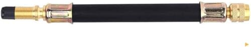 HeyNana Extensión de Válvula de Neumático, 19 cm de Largo, 7,6 mm de Diámetro, Alargador de Válvula para Moto y Camión, Negro