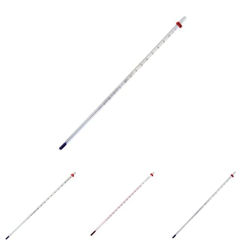 SP Bel-Art H-B DURAC Plus Liquid-in-Glass Thermometer (-20 to 150C) with DURAC Plus Thermometer (0 to 230F), DURAC General Thermometer (-20 to 150C) and DURAC Plus Thermometer (-20 to 110C) (4 Items)