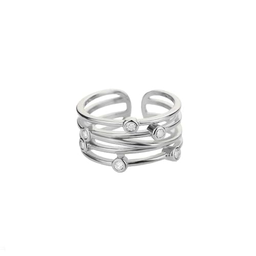 Bague multicouche enroulement pour femmes et hommes en anneau ouvert réglable