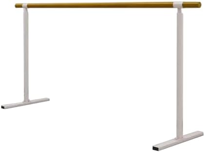 Portable Adjustable Ballet Bar - Free Standing 120cm Single Pole for Home & Studio Workouts - Perfect for Dance Practice, Stretching & Fitness Training - White Double