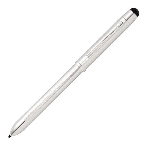 Cross Tech3+ Engraved Refillable Multi-Function Ballpoint Pen with Stylus, Medium Ballpen And Pencil, Includes Premium Gift Box - Platinum-Plated