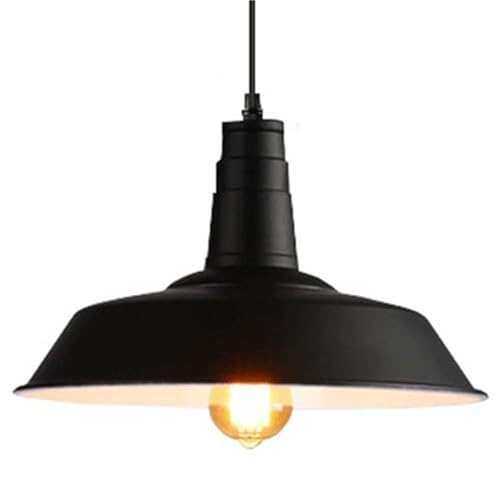 Lámpara colgante E27 de diseño industrial oscuro con acabado premium para techo