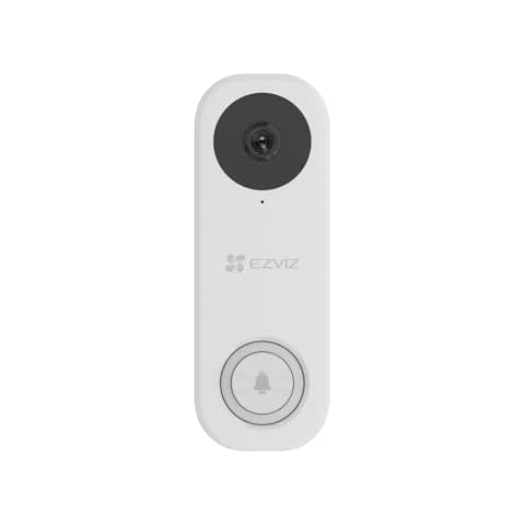 EZVIZ 5G WiFi 5MP Video Doorbell, 176° Ultra-Wide FOV, Human/Vehicle Shape Detection, Sound and Light Alert, Two-Way Talk, Weatherproof, | DB1 Pro 5MP Cover