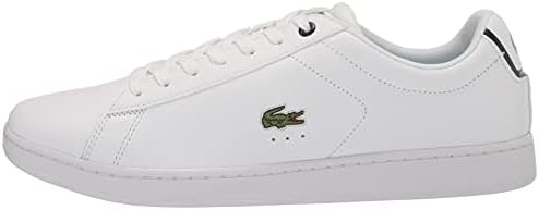 Lacoste Men's Carnaby Sneaker, White/Navy, 9 | Image 7