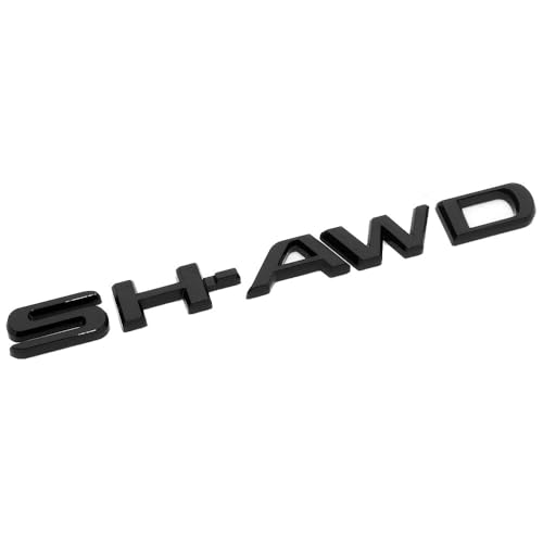 Image of 1pc 2017-2022 SH-AWD Tailgate Trunk Lid Badge Logo Emblem Nameplate (Gloss Black)