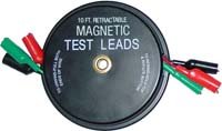 lang tools 1135 - Magnetic Retractable Test Leads- 3 Leads x 10-ft.